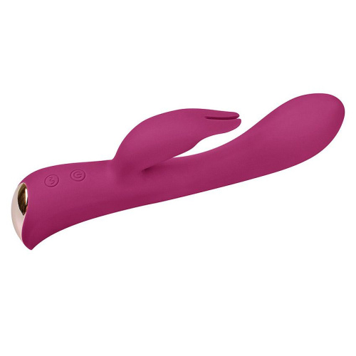 Бордовый вибромассажер-кролик 5  Silicone Bunny Love - 19,1 см. фото 3