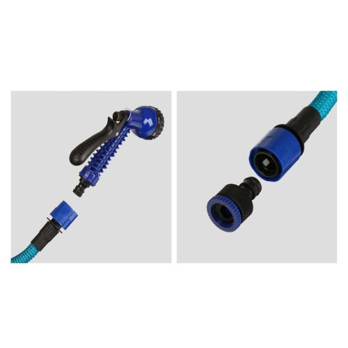 Чудо-шланг в нейлоновой оплётке с распылителем и штуцером (15 метров) фото 4 Чудо-шланг в нейлоновой оплётке с распылителем и штуцером (15 метров) фото 4