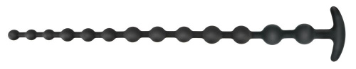 Черные анальные бусы Anal beads - 50 см. фото 3