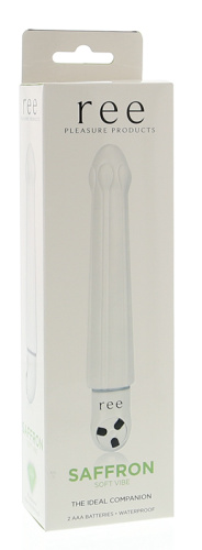 Белый вибромассажёр Saffron - 16 см. фото 2