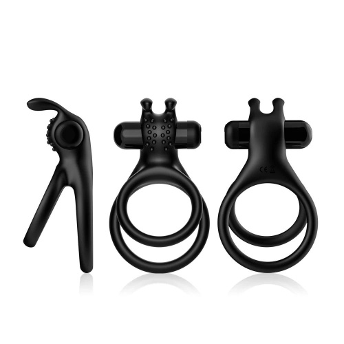 Черное эрекционное виброкольцо с подхватом мошонки Stay Hard фото 4 Черное эрекционное виброкольцо с подхватом мошонки Stay Hard фото 4