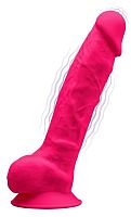 Ярко-розовый перезаряжаемый вибратор-реалистик MODEL 1 - 20 см.