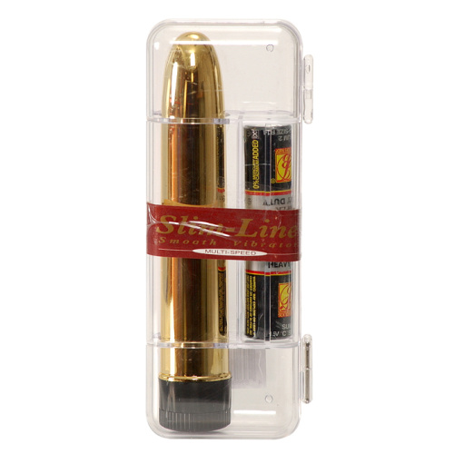 Золотистый классический вибратор TOTAL GOLD фото 2