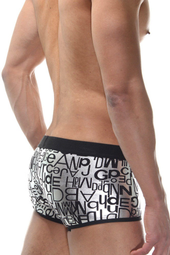 Мужские серебристые трусы-боксеры с принтом фото 2 Мужские серебристые трусы-боксеры с принтом фото 2