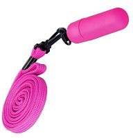 Розовая вибропуля на ремешке - 5,5 см.