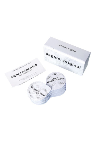 Презервативы Sagami Original 0.02 L-size увеличенного размера - 10 шт. фото 3