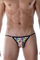 Яркие мужские трусы-танга с геометрическим принтом Яркие мужские трусы-танга с геометрическим принтом