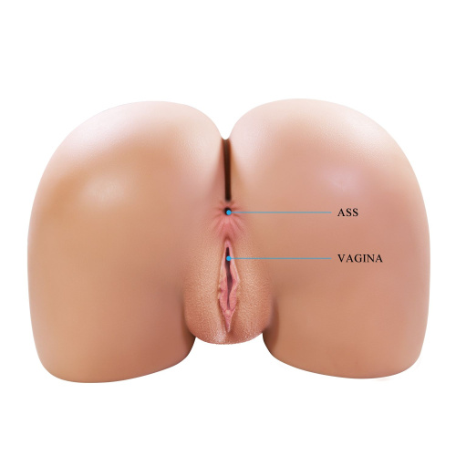 Телесный мастурбатор Julia с 2 любовными тоннелями фото 4