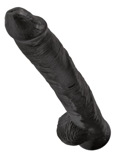 Чёрный фаллоимитатор-гигант 14  Cock with Balls - 37,5 см. фото 3