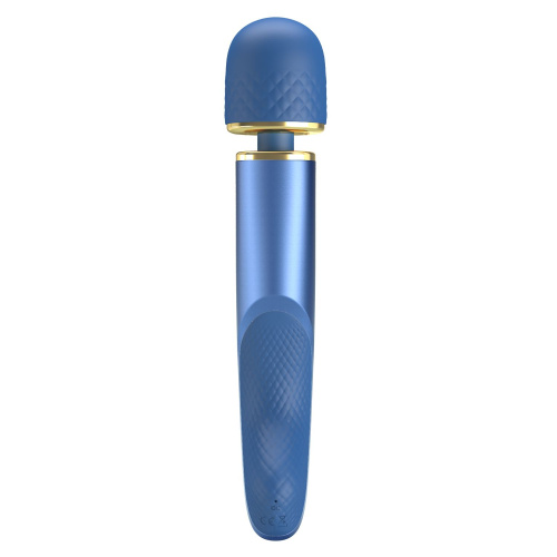 Синий wand-вибромассажер Colorful Massager - 24 см. фото 3