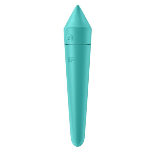 Бирюзовый мини-вибратор Ultra Power Bullet 8 фото 4