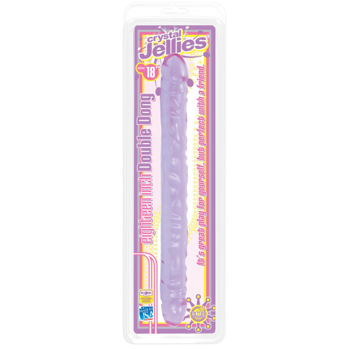 Двухсторонний фиолетовый фаллоимитатор Double Dong Purple Jellie - 46 см. фото 2