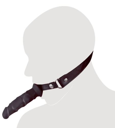 Кляп с наружным фаллоимитатором Knebel mit Dildo фото 4