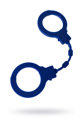 Синие силиконовые наручники  Штучки-дрючки фото 2