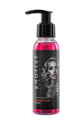 Разогревающее массажное масло Erotist Caramel Club с ароматом барбариса - 100 мл. фото 3