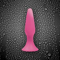 Розовая анальная пробка Sliders Silicone Anal Plugs Large на присоске - 15,2 см.