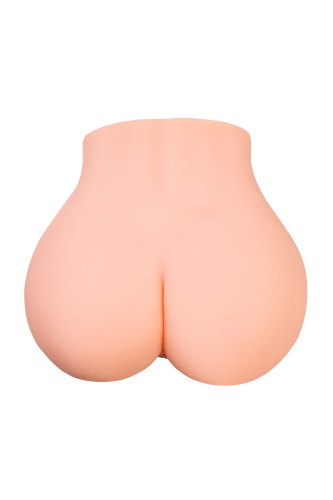 Телесный мастурбатор в форме попки с 2 любовными входами фото 3