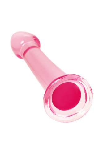 Розовый нереалистичный фаллоимитатор Jelly Dildo L - 20 см. фото 3