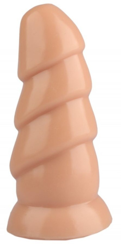 Телесная рельефная анальная втулка - 18,5 см. фото 3 Телесная рельефная анальная втулка - 18,5 см. фото 3