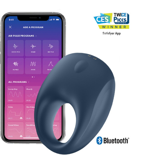 Эрекционное кольцо Satisfyer Strong One с возможностью управления через приложение фото 2