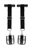 Черно-серебристые фиксаторы для рук на дверь Anonymo