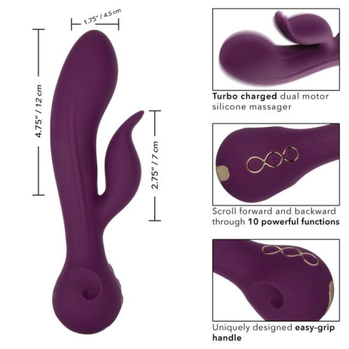 Фиолетовый вибратор-кролик Desire - 22,25 см. фото 3