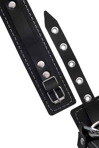 Кожаный ошейник-чокер с поводком фото 9 Кожаный ошейник-чокер с поводком фото 9