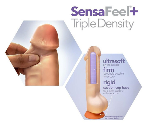 Телесный фаллоимитатор-реалистик 6 Inch Posable Dildo - 16,5 см. фото 4