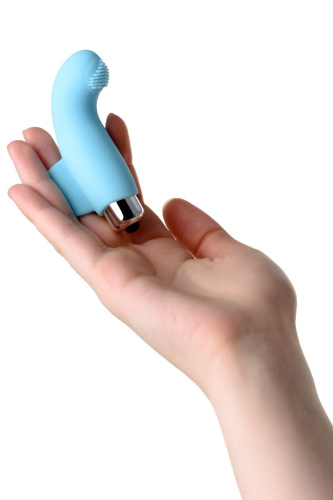 Голубая вибронасадка на палец JOS DANKO для точки G - 9,5 см. фото 5