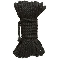 Черная верёвка для связывания и фиксации Bind&Tie - 15,24 м.