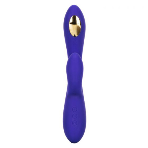 Фиолетовый вибратор с функцией электростимуляции Intimate E-Stimulator Dual Wand - 21,5 см. фото 3