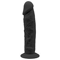 Черный фаллоимитатор на присоске Model 2 - 19,7 см.