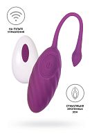 Фиолетовое силиконовое виброяйцо Purr