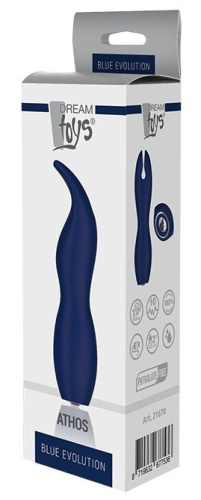 Синий клиторальный стимулятор ATHOS - 13 см. фото 3