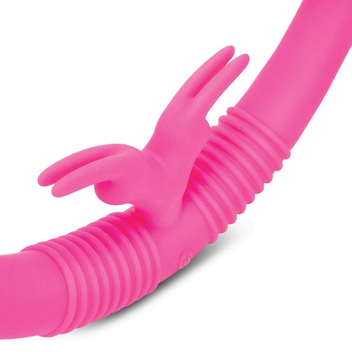 Розовый парный вибратор-кролик Together Vibes - 35,6 см. фото 4