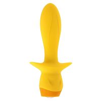 Желтая анальная вибропробка Mellow Yellow - 13,5 см.