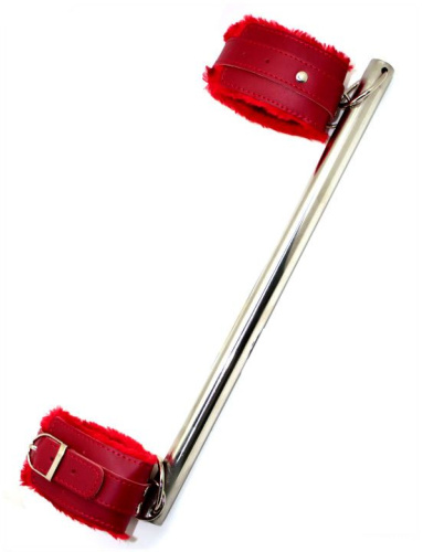 Распорка на руки с красными наручниками фото 2