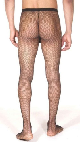 Мужские полупрозрачные колготки в сеточку фото 2