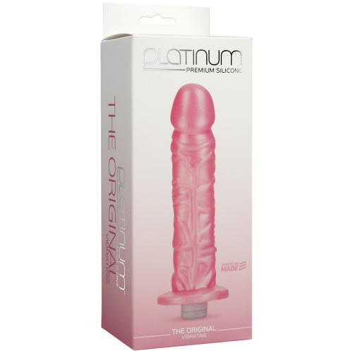Вибратор классический Platinum Premium Silicone - The Original Pink - 19 см. фото 2