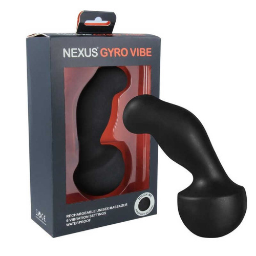Черный универсальный вибромассажер NEXUS Gyro Vibe - 15 см. фото 2