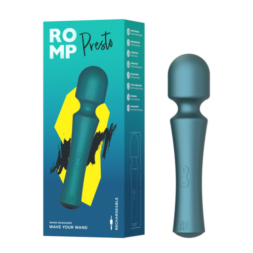 Зеленый wand-вибратор Romp Presto - 20 см. фото 5