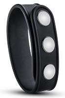 Черное эрекционное кольцо на кнопках