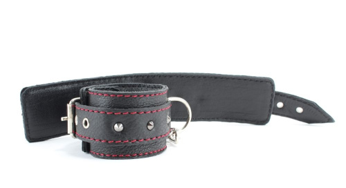 Черный бондажный набор с маленькими шипами фото 2