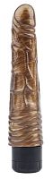 Золотистый вибратор-реалистик Suq Madiq - 22,3 см.