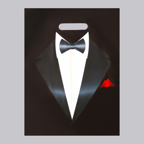 Пакет «Смокинг» полиэтиленовый с вырубной ручкой (30х40 см) Пакет «Смокинг» полиэтиленовый с вырубной ручкой (30х40 см)