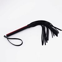 Черно-красный кожаный флоггер - 50 см.