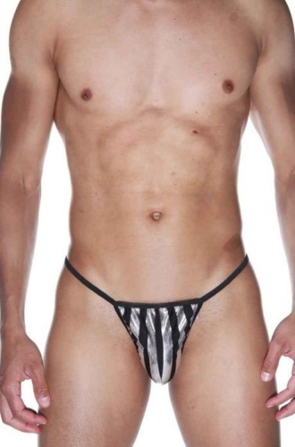 Мужские трусы-стринги в полосочку Мужские трусы-стринги в полосочку