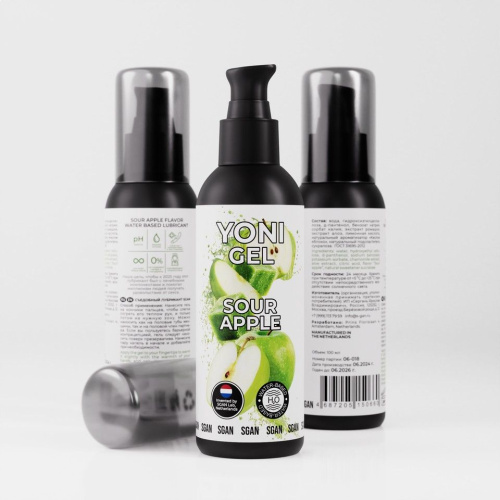 Лубрикант для орального секса SGAN со вкусом кислого яблока - 100 мл. фото 3