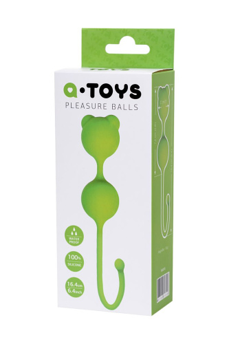 Зеленые вагинальные шарики A-Toys с ушками фото 4