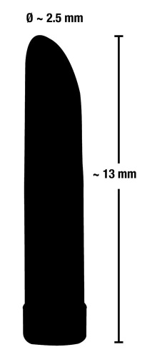 Черный вибратор Ladyfinger - 13 см. фото 3